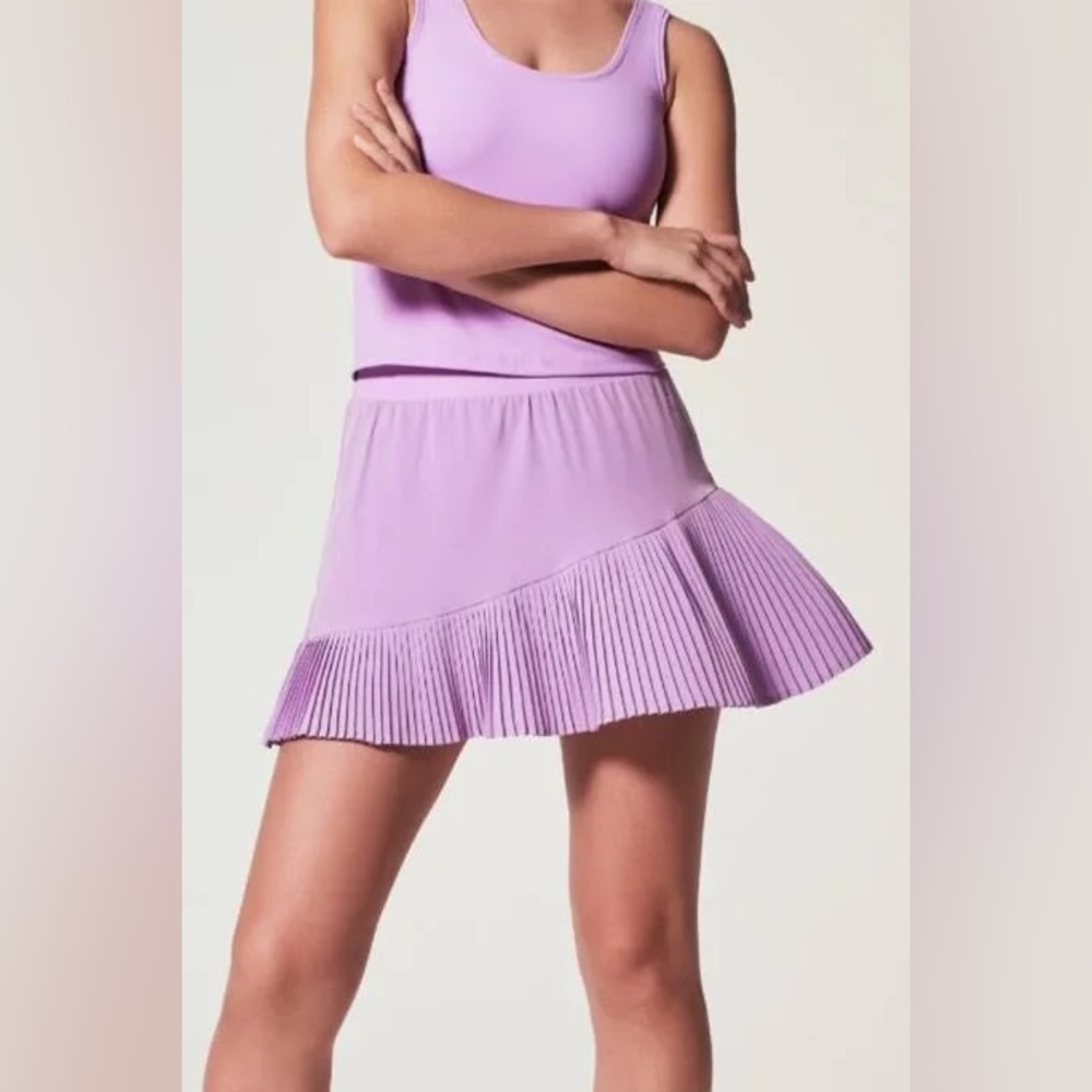 Spanx Asymmetric Pleat Tennis Skirt